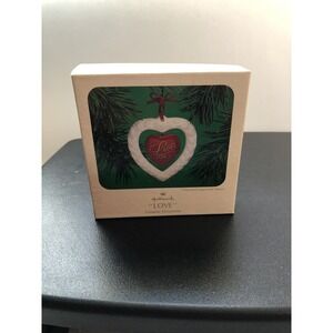 1983 Hallmark Love Heart Shaped Keepsake Christmas Ornament Vintage W/Box